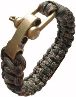 VAYOBOO Paracord Bracelet - Tactical Survival Bracelet for Men with Bronze USA Flag - 3 Adjustable Sizes - Green Camo, L - Image 8