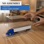 1:64 Scale Trucks Display Case with Plastic Base - Acrylic Model Train Truck Display Boxes - Dustproof Showcase for Collectibles Memorabilia - Image 8