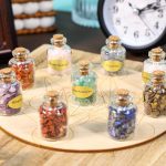 SUNYIK 9 Mini Gemstone Bottles Chip Crystal Healing Tumbled Gem Reiki Wicca Stones Set - Image 7