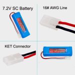 7.2V RC Battery Pack(1 Pack) 3800mAh High Capacity 6-Cell NiMH Flat Battery Pack w/Standard Tamiya Connector+7.2V Smart Charger(1 PCS) - Image 6