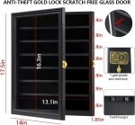 Jinchuan Knife Display Case Pocket Knife Shadow Box Wall Cabinet Black | Pocket Knife Display Stand, Military Folding Knife, Uv Protection Acrylic, Lockable - Image 4