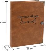 Currency Paper Money Collection Album Book for Collectors | 120 pockets/40 sheets big capacity, high transparency thickened page, elegant & Simple, excellent protection + easy to use - Image 7