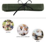 Knife Roll Bag, Chef’s Knife Roll Bag, Heavy Duty Chef Knife Roll Bag with 6 Slots, Waxed Canvas Knife Bag Roll, Knife Pouch Holder for Home, Kitchen, Grill (green) - Image 6