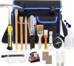 17PCS Geology Rock Pick Hammer Kit, 32oz Hammer & 3 PCS Digging Chisels Set for Rock Hounding, Gold Mining & Prospecting Equipment Tool with Multi-function Sholve, Compass, Whistle, Chisel - Image 2