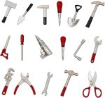 17PCS1:12 Miniature Doll House Tools Metal Home Repair Multi-Tool Model Set | Fun for Party Dollhouse Decoration Accessories Mini Yard Supplies Creative Pretend Toy (Tool) - Image 2