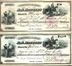 1892 PAIR of 2 RARE and SUPERB 1892 GIRARD (ERIE) PA BANK DRAFTS w FINE OBSOLETE CURRENCY VIGNETTES and NOTEWORTHY AUTOGRPAH! CV $100 Payable at Chase Bank! XF-AU or better - Image 2