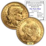 1899-1914 (Random Year) French Gold Rooster Coin 20 Francs BU | Brilliant Uncirculated Coin with Certificate of Authenticity - Image 2