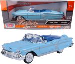 1958 Chevrolet Impala Convertible, Blue - Motormax Premium American 73267 - 1/24 Scale Diecast Model Car, unisex-children - Image 2