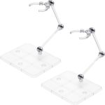 2 Pack Action Figure Stand Assembly Action Figure Display Holder Base Doll Model Support Stand for 3.75" and 6" Figures or Effects Clear 1/144 HG/RG Model Toy - Image 2
