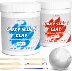 2 lb White Epoxy Putty Sculpt Clay, 2 Part Self Hardening Modeling Clay | Two-Part Epoxy Sculpting Clay That Self Hardens for Modeling, Sculpting and Repairing Metal, Wood, Ceramic, Tile and Plastic. - Image 2