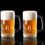 20 OZ Beer Stein Mugs, German Clear Large Tall Beer Glasses With Handle for Men, Set of 2 - Image 2