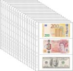 20 Sheets Currency Pages for Paper Money Collection - 3 Pockets | Uncle Paul Banknote Sleeves Holder Collecting Album Pages for Bill Coupon IN02020 - Image 2