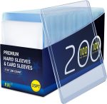 200 Card Sleeves Hard Plastic, Trading Card Holder (100 Hard + 100 Soft) | 3"x 4" Sports Cards Protectors, 35pt Baseball Card Holder Hard Cases fit for Baseball Sports MTG PKM Cards - Image 2