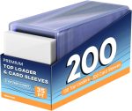 200 Card Sleeves Top Loaders for Cards, 3" x 4" Hard Plastic Toploaders | Baseball Card Protectors, Trading Card Holder for Football Sports Cards (100 Toploaders + 100 Penny Sleeves) - Image 2