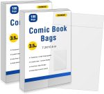 200ct Current Comic Book Bags Resealable,3.5 Mil Thick Comic Book Sleeves,Acid-Free Crystal Clear,7.2 X 10.5 inch,Archival Quality,Fits Standard Comic Book Storage - Image 2