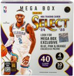 2024–25 Panini Select NBA Basketball Mega Box – Official Trading Cards – Retail Exclusive Blue & Red Prizms, Rookie Cards & Inserts – Sealed Box - Image 2