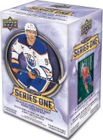 2025 2026 Upper Deck Series One Hockey Unopened Blaster Box of Packs with a Young Guns Rookie Card, an OPC Glossy Card, an Encore Insert and Green Dazzler Card Plus - Image 2