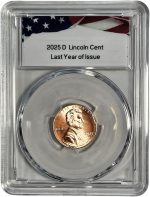 2025 D Lincoln Shield Cent, Last Year of Issue, Uncirculated, in Acrylic Slab - Image 2