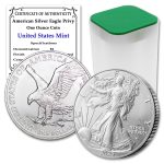 2025 - Lot of (10) 1 oz American Silver Eagle Coins $1 Seller BU | Eagle Privy - Brilliant Uncirculated with Certificates of Authenticity - Image 2