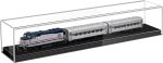 24-Inch Scale Model Train Display Case with Low-Profile Base | Clear Acrylic Showcase for HO Scale and N Scale Model Trains, Railway Collectibles and Train Accessories - Image 2