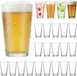 24 Pack 16 oz Pint Beer Glasses Set Pint Bar Glasses Drinking,16 oz,Regular | Made for Beverages, Juice, Cocktail, Highball Drinking Tumbler Glass for Home Dining, Bars, Pubs Parties & Dishwasher Safe - Image 2