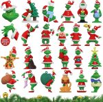 24Pcs Mini Christmas Collectible Dolls Figurines,Tree Hanging Ornament Gifts for Xmas Goodie Bag Stuffers Winter New Year Holiday Party Favors Decorations - Image 2