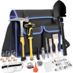 25 PCS Geology Rock Pick Equipment Kit, 28 oz. Rock Pick Hammer with 12" Mason Chisel, Safety Glasses, Whistle, Jewelers loupe, Tool Set for Hounding, Gold Mining & Prospecting, Stone Breaking - Image 2