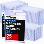 25ct Magnetic Card Holders: 35 pt Magnetic Cards Case for Trading Cards, | U-V Protection Hard Plastic Card Protectors for Sports, Baseball, Game, Standard Display - Image 2