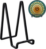3 Pack 6 inch Metal Plate Stands for Display, Plate Holder Pictures Frame Easel Display Stand, Tabletop Picture Stand, Iron Easels for Display Photo Frames, Plates, Vinyl Record，Book, Plaque, Sign - Image 2