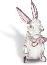3.5'' Crystal Rabbit Figurine Collectibles Spring Easter Bunny Decorations | Small,Art Glass Animal Statues Paperweight Easter Christmas Whimsical Home Decor Creative Gift - Image 2