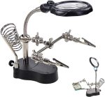 3.5X12X Helping Hands Soldering Station with LED Light & Alligator Clips | Station for Soldering, Assembly, Repair,Modeling, Hobbies and Crafts - Image 2