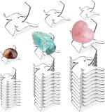 (36 PCS 3 Size Display Stand,Acrylic Rock Display Stands,Clear Display Easel Stands Pedestal for Crystal Geodes Rock Mineral Agate Fossil Coral Crystal/Gemstone Small Collectibles Display Stands - Image 2