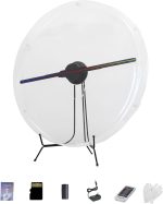 3DHologramFan with Cover Projector HD LED Advertising Display with Remote and Bluetooth and WiFi,1500 Video Library and for Business,Bar,Halloween (54CM 3DHologramFan with Cover) - Image 2