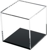 3x3x3Inch Clear Acrylic Boxes for Collectibles Display | Removable Countertop Storage Box Cube Organizer Stand Riser, Dustproof Protection Showcase for Crystals Minerals Slab Fossil - Image 2