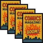4 Pack Comic Book Frame Display up to 6 3/4 x 10 1/4 Comic Book for Wall and Tabletop Display, Comic Book Display Frame with Shatter Resistant Plexiglass for Comics Set of 4, Black - Image 2