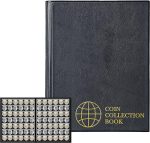 420 Pockets Coin Albums - 28x29 mm/1.1x1.1 inch Pocket Black Coin Book 10 Pages Coin Collection Holder Letter Size Coin Storage Book CS0242BK - Image 2