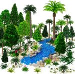 42Pcs Diorama Supplies Kit, Model Trees, Miniature Palm Trees, Architecture Tree, Decorative Sand, Stone, Grass, Moss Stick,Scenery Basing Material Kit for DIY Craft, Model Train Scenery - Image 2
