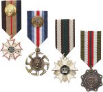 4PCS Military Medal Brooch Pins, Retro Vintage Crown Metal Fake Metal Geometric Brooch for Men Badge, Soldier Patriot US Officer Army Uniform Costume Ribbons Epaulets Coat Jacket - Image 2