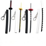 4ps Mini Toy Katana Keychain, Metal Model Sword with Pull Out Best Gift for Anime Lovers Samurai Sword Game Series - Image 2