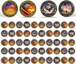 50 Pack Military Challenge Coins, Proud of You Veterans | Two Designs, 25 of Each, Thank You for Your Service, Tribute to Those Who Served, Veterans Day Gifts, Military Honor Tokens - Image 2