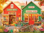 500 Piece Country Store Jigsaw Puzzle for Adults | Garden Landscape Puzzle for Adults 500 Pieces,Garden Supplies Store Oil Style Dog Jigsaw Puzzles 500 Pieces - Image 2