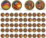 50Pcs Military Veterans Challenge Coins Set, Honor Coins | Two Designs, 25 of Each, Honoring All Who Served, Thank You for Your Service, Military Retirement & Veterans Day Gifts - Image 2