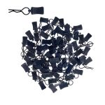 50pcs RC Body Clips with Pull Tabs for All 1/8 1/10 1/12 Scale Traxxas Redcat Axial Arrma HSP Redcat HPI Himoto Tamiya RC Car Truck Buggy Parts (1.2mm Rod Black Clips and Tabs) - Image 2