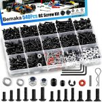 540Pcs RC Screw Kit, Universal Hardware Fasteners with Screws, Nuts, Washers, Clips, O-Rings & Pins, Fit for 1/8 1/10 1/12 1/16 Scale RC Crawler Truck Buggy Car Repair Replacement Parts - Image 2