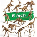 6 Inch Dinosaur Fossils Skeleton, Sandbox Digging Bones (12 Pcs) | Plastic Dino Figures Ages 3 4 5 6 7 8 9 10+, Outdoor Toys, Party Favors & Gift , Birthday Decor, Educational Science Play - Image 2