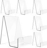 6 Pack Acrylic Book Stand, Easel Stand for Display, Book Display Holder | Clear Display Stand for Album, CD, Magazine, Postcard, Picture, Plate, Artworks, Phone, Tablet - Image 2