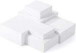 6 Pack Acrylic Risers for Display Acrylic Cube Boxes Risers Display Stands with Hollow Bottoms Decorative Stand for Jewelry Candy Table Decor 6 Sizes(White,7 to 12 Inch,Square) - Image 2