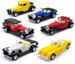 6 Pack - Diecast Cars Antique Classic American Vehicles with Pullback Action and Openable Doors, Collectible Vintage Retro Model Cars Toy for Display and Gifts for Kids (1:32 Scale) - Image 2