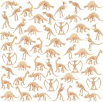 60 PCS Dinosaur Fossil Skeletons, Assorted Dinosaur Skeleton Toys Figures for Science Play Dino Sand Dig Party Favor Decorations - Image 2