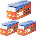 600 Card Sleeves Hard Plastic, Arjiekwei 3"X 4" Baseball Cards Protectors Plastic, Trading Card Holder for Trading Sports Baseball Football Game Cards (300 Hard Sleeve + 300 Soft Sleeves) - Image 2